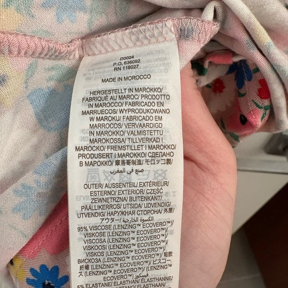 Boden Eva Pink Floral/Milkshake Jersey Midi Dress Size 4 Petite - Picture 7 of 12